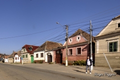 The main road through Mosna, Romania